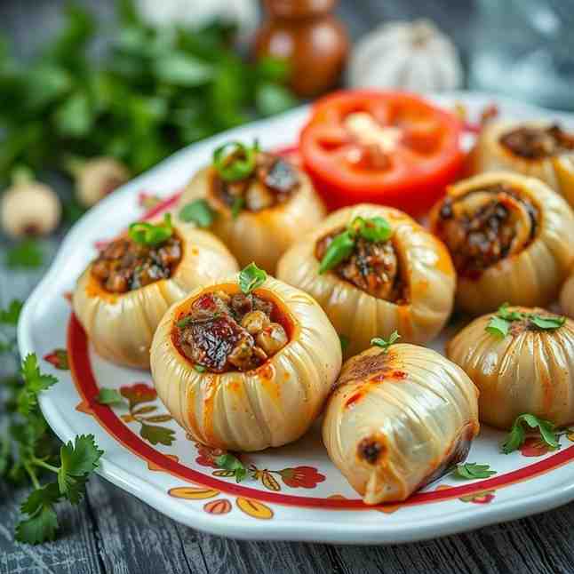 Sogan Dolma Recipe Using Onions - An Albanian Recipe